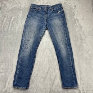 Levi's 512 Jeans Mens 34x32 Blue Denim Slim Fit Red Tab Tapered Leg Outdoor
